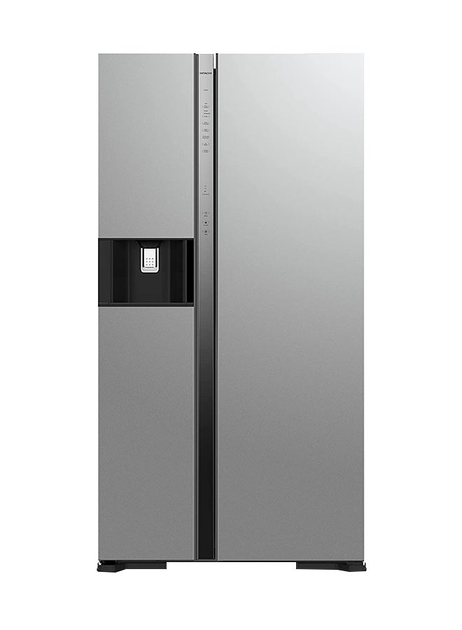 HITACHI - 700L Gross, Net 605L Side by Side 2 Door Refrigerator, 10 Year Warranty on Inverter Compressor, Dual Fan Cooling, Quick Freezing Touch Control-Ice & Water Dispenser-1 Year Warranty RSX700GPUK0GS Glass Silver - Image 1
