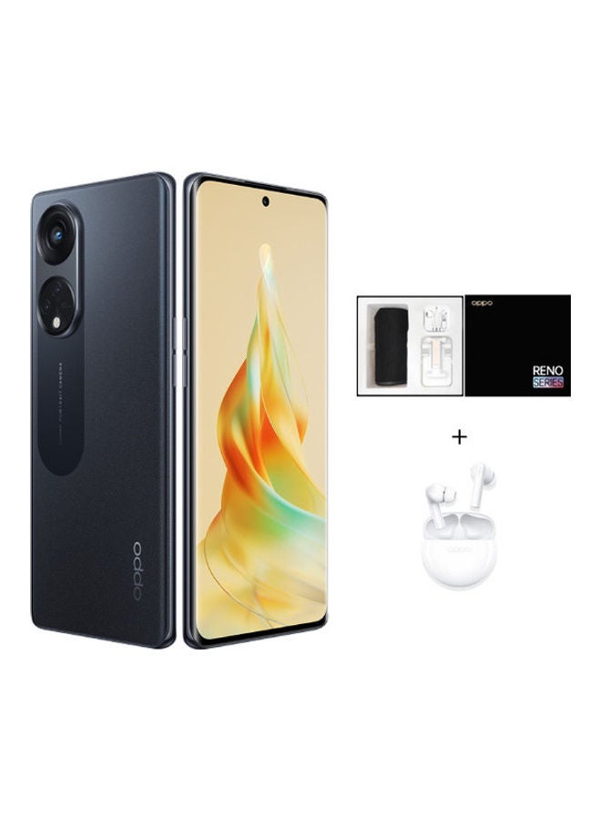 OPPO - Reno 8T Dual SIM Midnight Black 8GB RAM 256GB 5G - Middle East Version With Enco Buds2 And Speaker Box - Image 1