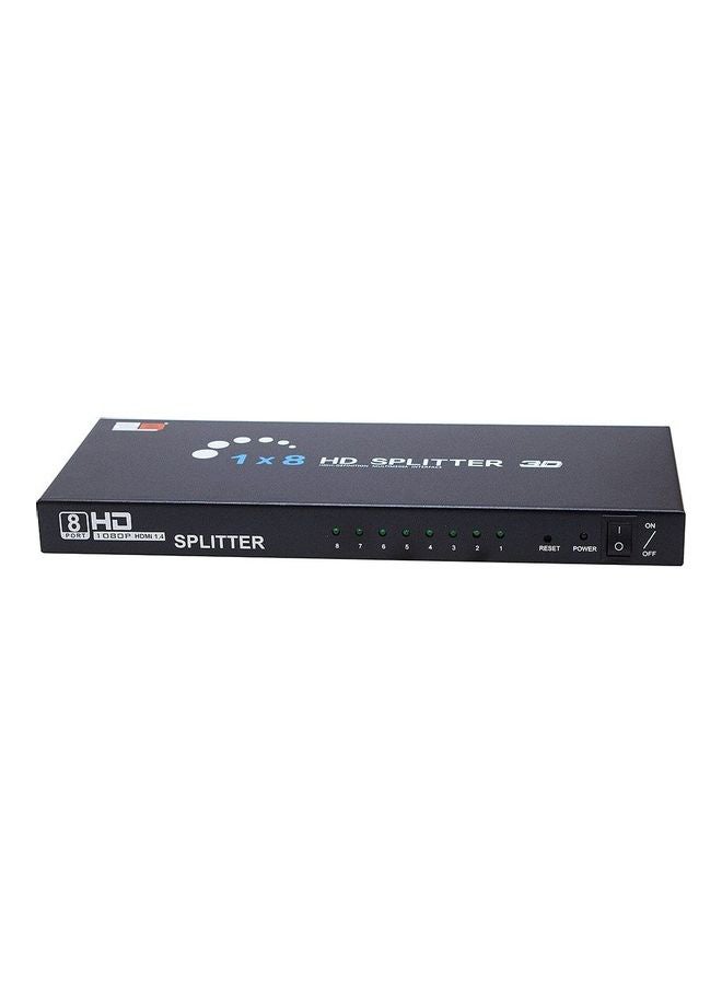 2B - 8-Port HDMI Splitter Adapter Black - Image 1