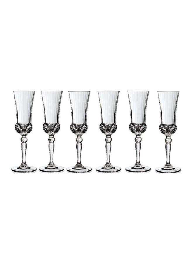 RCR Aurea Set Of 6 Pieces Flute Glasses Multicolour 140ml - Image 1