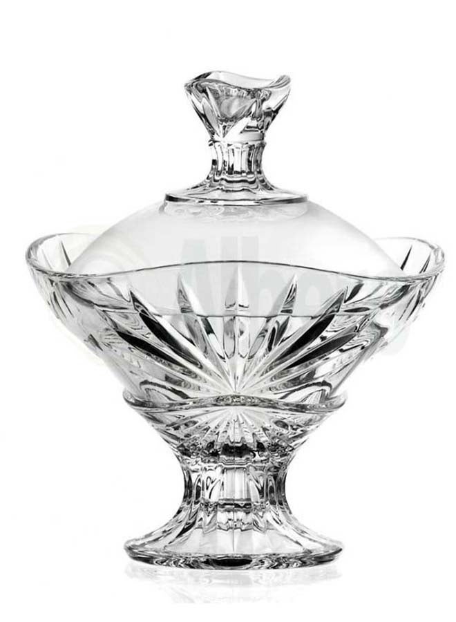 RCR Oasis Candy Bowl Stand With Lid Clear 