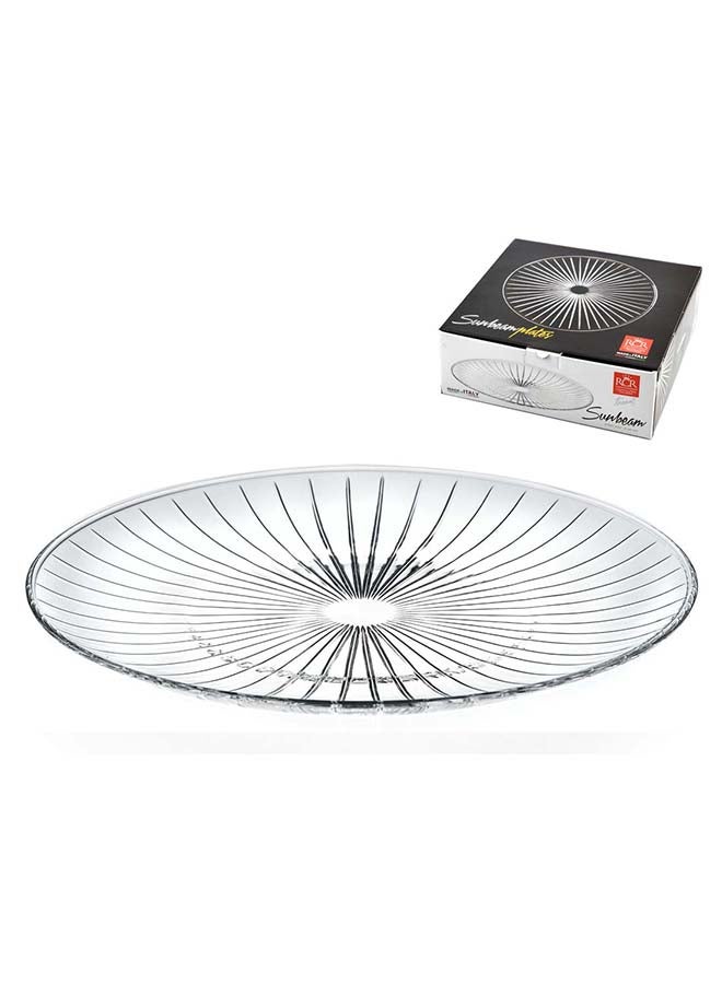 RCR Sun Beam Set Of 4 Pieces Dinner Plate Clear 26cm - Image 1