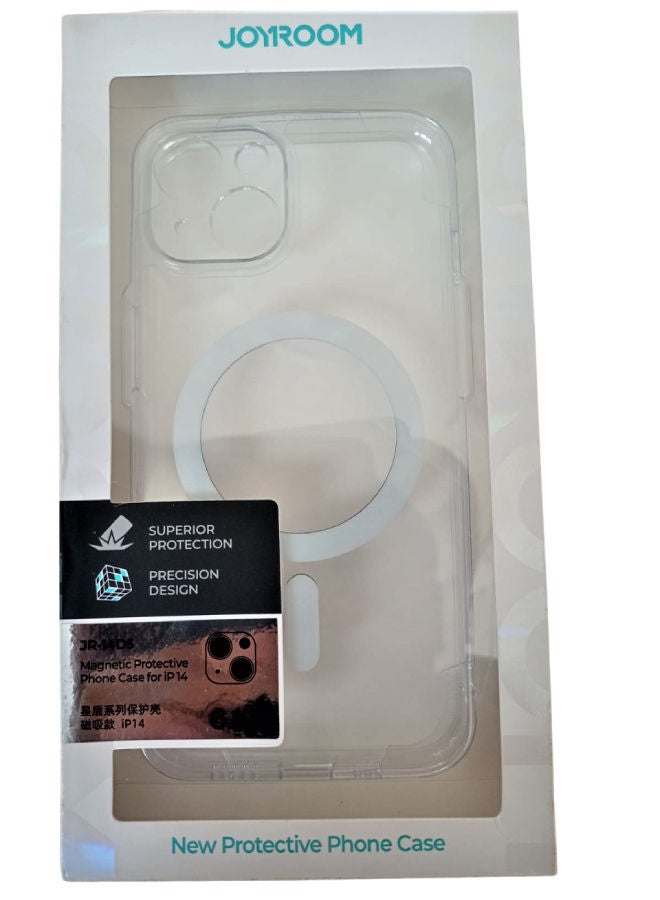 JOYROOM - Joyroom 14D Magnetic Case Magnetic Case for iPhone 14 Compatible with MagSafe transparent (JR-14D5) Clear - Image 1