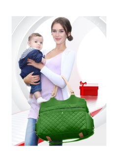 Sunveno Fashion Diaper Bag With Multiple Pockets - Green  - Image 4