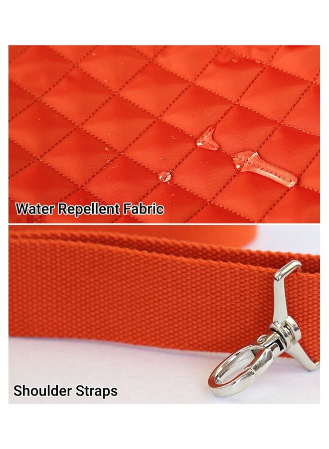 Sunveno - Fashion Diaper Bag With Multiple Pockets - Orange - Image 1