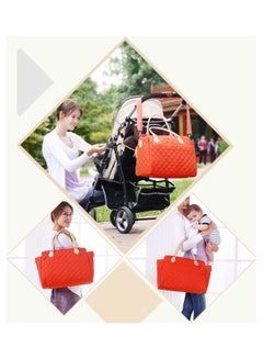 Sunveno Styler Fashion diaper Bag With Multiple Pockets - Orange  - Image 5