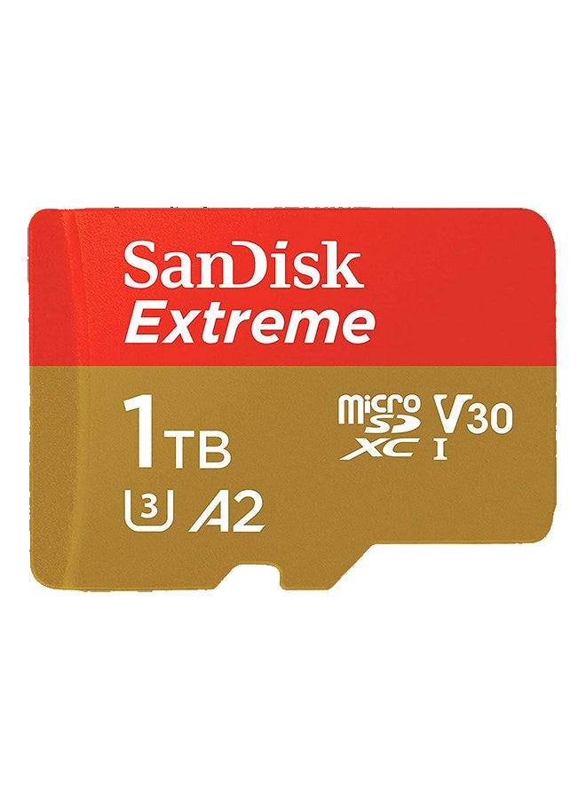 Sandisk - 1 TB Extreme microSD UHS I Card For 4K Video on Smartphones, Action Cams & Drones 190MB/s Read, 130MB/s Write, Lifetime Warranty SDSQXAV-1T00-GN6MN 1 TB - Image 1