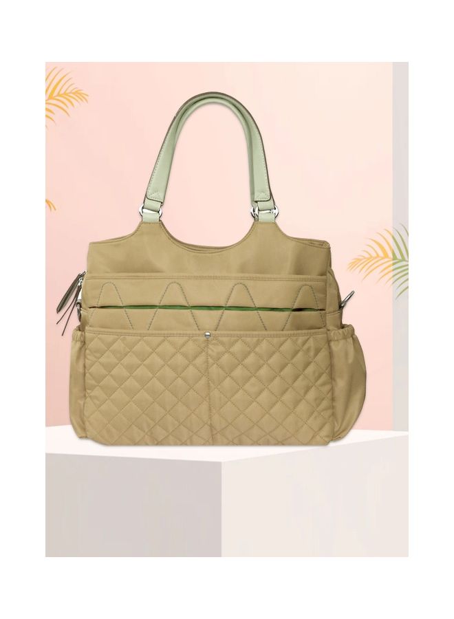 صنفينو Fashion Diaper Bag With Multiple Pockets - Khaki  - Image 2