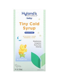 Hyland's Nighttime Tiny Cold Syrup Ages 6 Months+, 4 fl oz (118 ml)  - Image 1