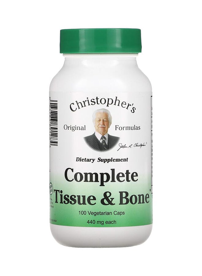 Christopher's Original Formulas - Complete Tissue And Bone Dietary Supplement 440 mg - 100 Veggie Caps - Image 1
