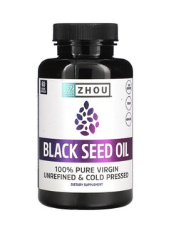 Zhou Black Seed Oil Dietary Supplement- 60 Vegetarian Capsules  - Image 1