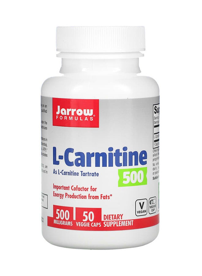 جارو فورملاز مُكمل غذائي أل-كارنتين 500 مجم - 50 كبسولة نباتية - Image 1