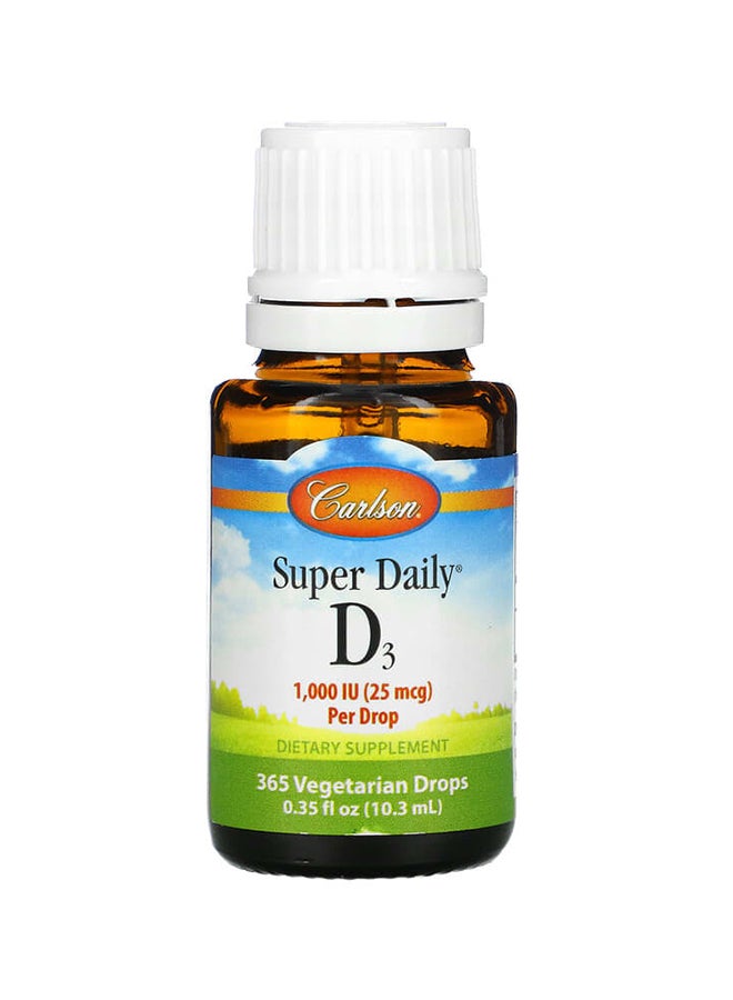 Carlson Labs - Super Daily D3 Drop 1,000 IU, 0.35 fl oz (10.3 ml) - Image 1
