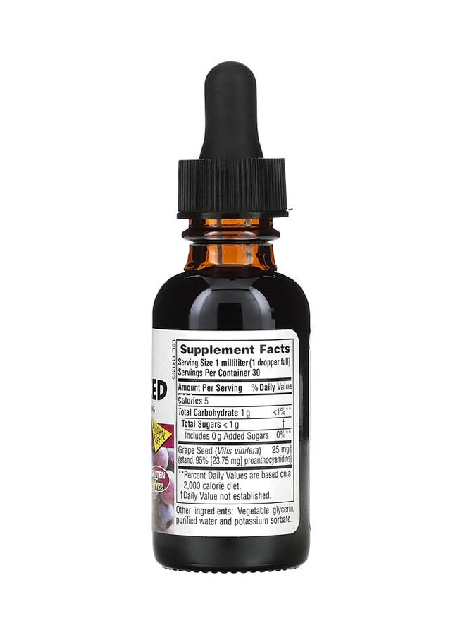 Natures Plus Grape Seed Herbal Actives Botanical Supplement 25 mg, 1 fl oz (30 ml) - Image 2