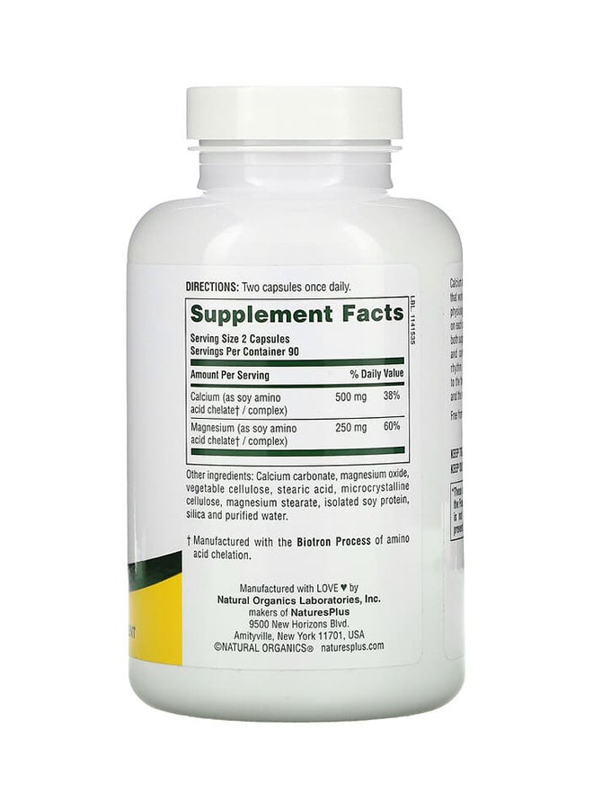 Natures Plus - Cal And Mag - 180 Vegetarian Capsules - Image 1