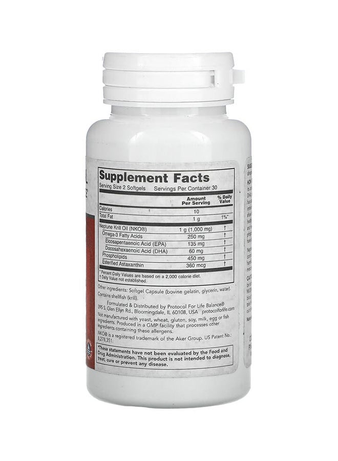 Protocol For Life Balance Neptune Krill Oil Dietary Supplement - 60 Softgels 250 mg  - Image 2