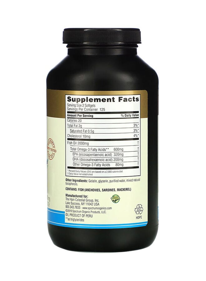 Spectrum Essentials Fish Oil Omega 3 - 250 Softgels 1,000 mg  - Image 2