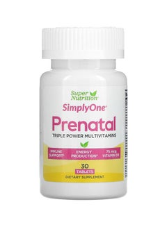 Super Nutrition Simply One Pre Natal Triple Power Multivitamin - 30 Tablets  - Image 1