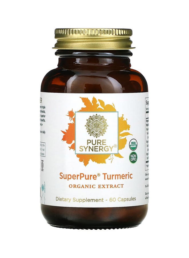 Organic Super Pure Turmeric Extract - 60 Organic Veggie Caps - v1676963021/N36649437A_1