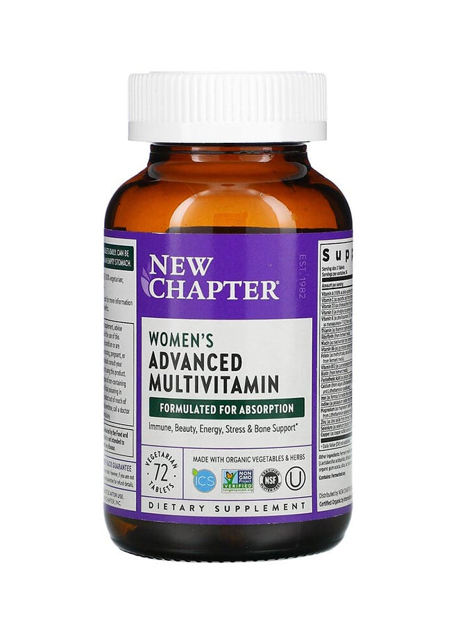 New Chapter Womens Advanced Multi - 72 Vegetarian Tablets - Image 3
