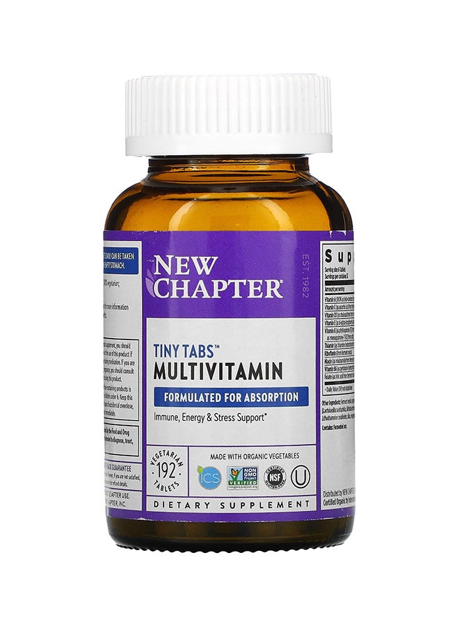 New Chapter Multi Vitamins Tiny Tabs - 192 Vegetarian Tablets - Image 3