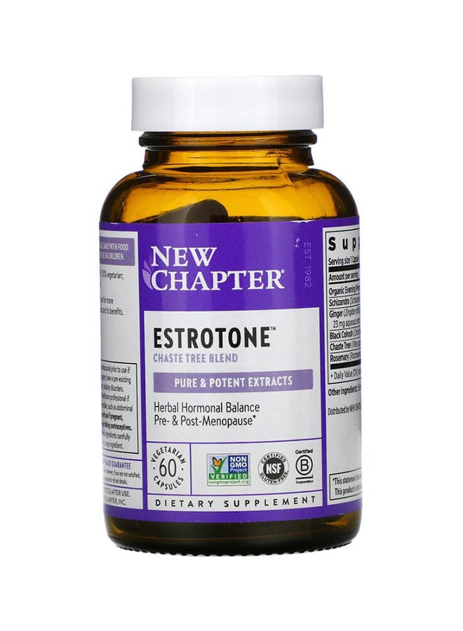 New Chapter Estrotone Herbal Hormonal Balance - 60 Capsules  - Image 1