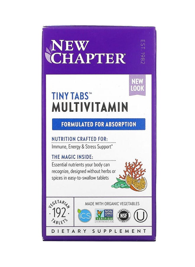 New Chapter Multi Vitamins Tiny Tabs - 192 Vegetarian Tablets - Image 1