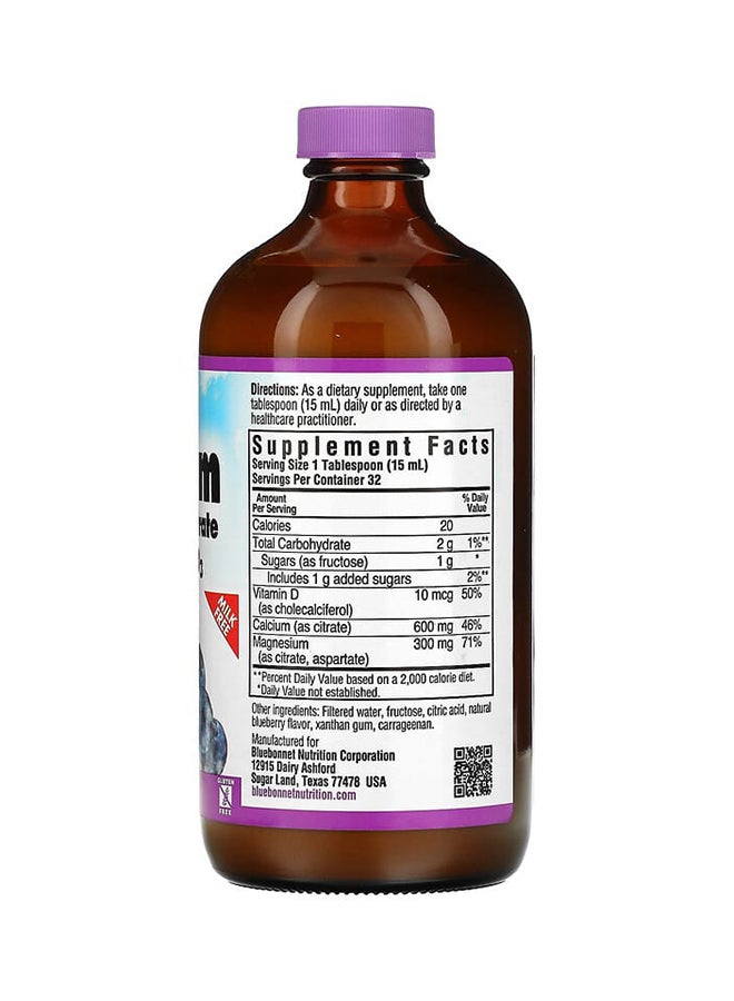 Bluebonnet Nutrition - Liquid Calcium Magnesium Citrate Plus Vitamin D3 16 fl oz (473 ml) - Image 1
