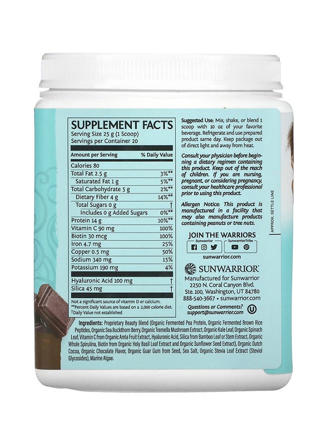 Sunwarrior - Collagen Building Peptides Chocolate Fudge Protein 1.1 lb (500 g) - Image 1