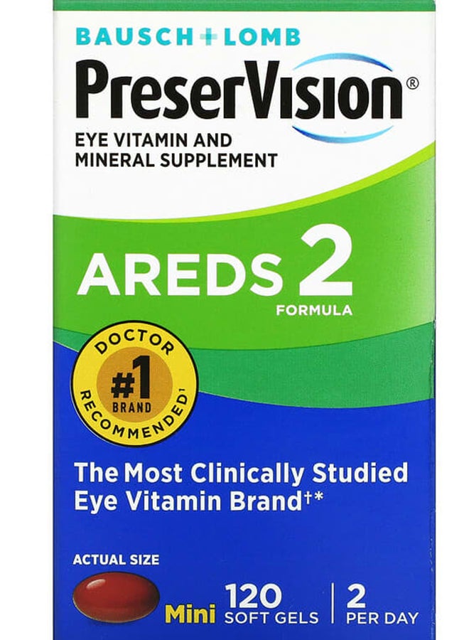 باوش آند لومب مكمل غذائي بتركيبة فيتامينات ومعادن للعين - 120 كبسولة هلامية - Image 1