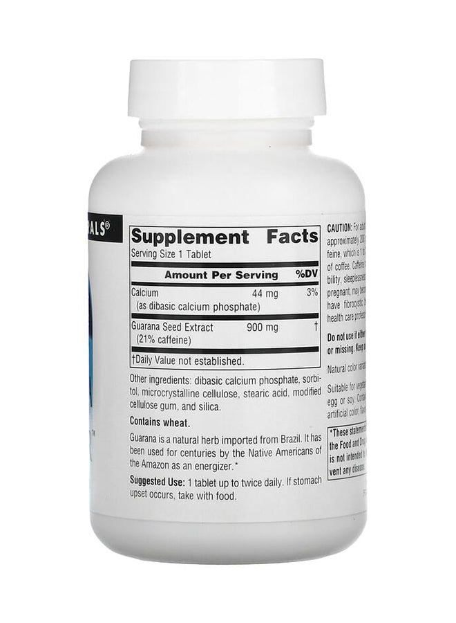Source Naturals Guarana Energizer- 60 Tablets 900 mg  - Image 2