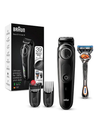 Beard Trimmer With Precision Wheel 2 Comb Attachments And Gillette Fusion5 Proglide Razor 13.6 x 5.6 x 25.1cm - v1676963037/N53386211A_1