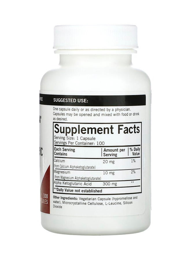 معامل كيركمان Alpha Ketoglutaric Acid - 100 Capsules 300 mg - Image 2