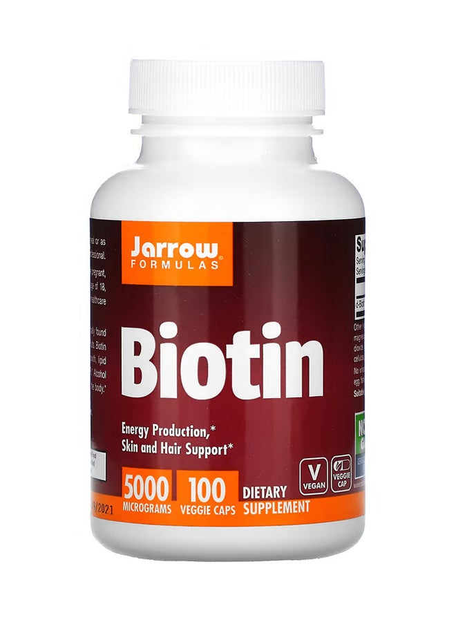 jarrow formulas Biotin Energy Production - 100 Capsules 5,000 mcg - Image 1