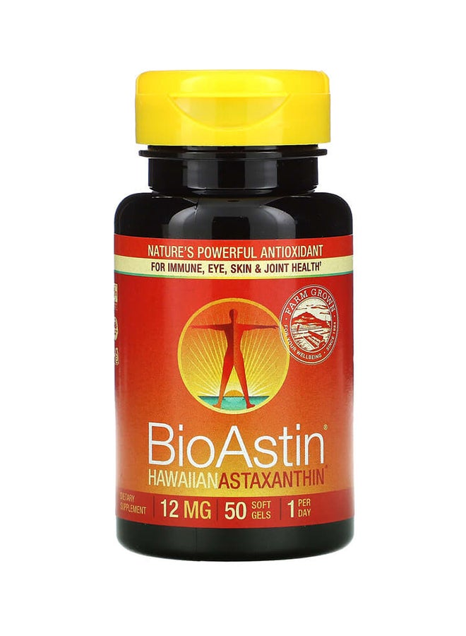 Nutrex Hawaii BioAstin Hawaiian Astaxanthin - 50 Gel Caps 12 mg  - Image 1