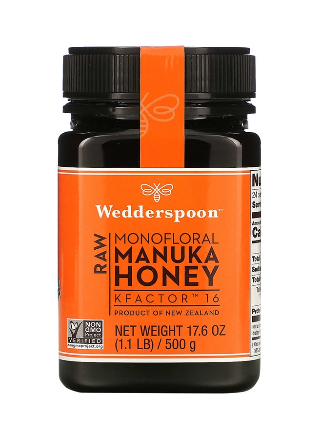 Wedderspoon Raw Monofloral Manuka Honey Kf16 500G : 02002 - Image 1