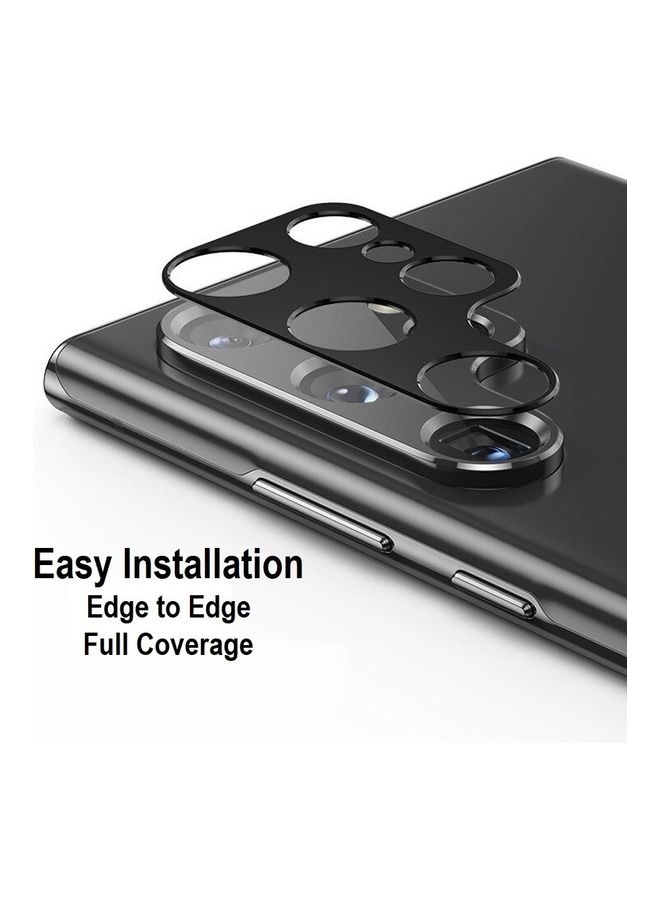 MARGOUN Samsung Galaxy S23 Ultra Camera Lens Protector 9H Tempered Glass 2.5D Anti-Scratch Case Friendly Shatterproof Black/Clear - Image 2
