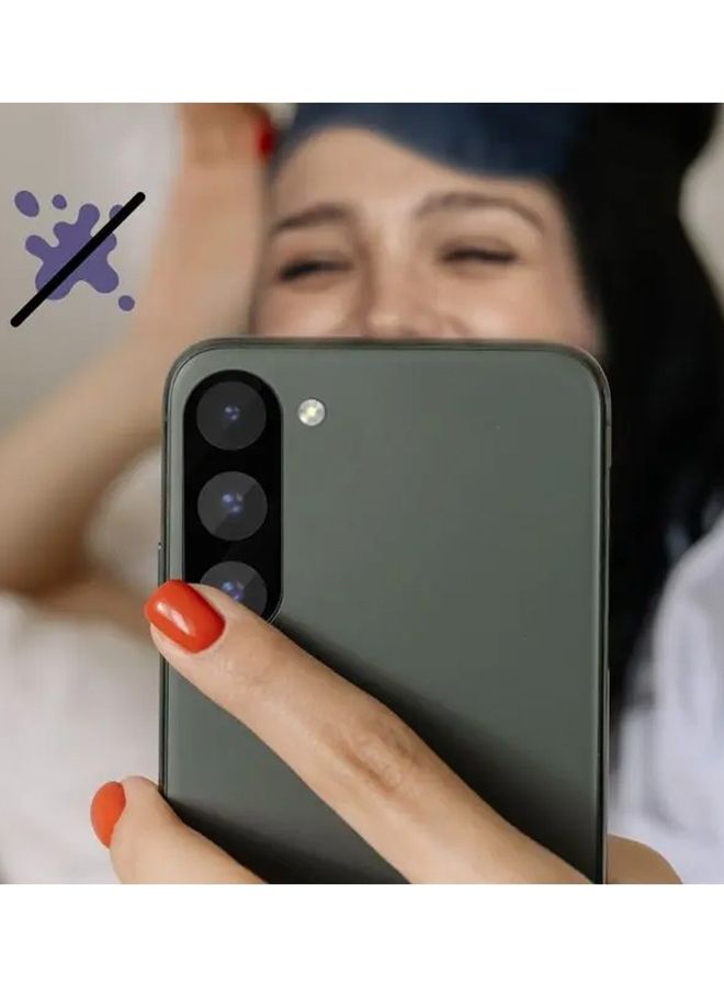 MARGOUN Samsung Galaxy S23 Camera Lens Protector 9H Tempered Glass 2.5D Anti-Scratch Case Friendly Shatterproof Black/Clear - Image 3