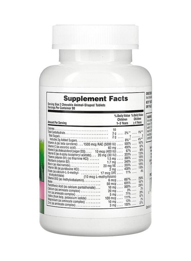 Nature's Plus Multi-Vitamin & Mineral Supplement 180 Animal-Shaped Tablets - Image 2