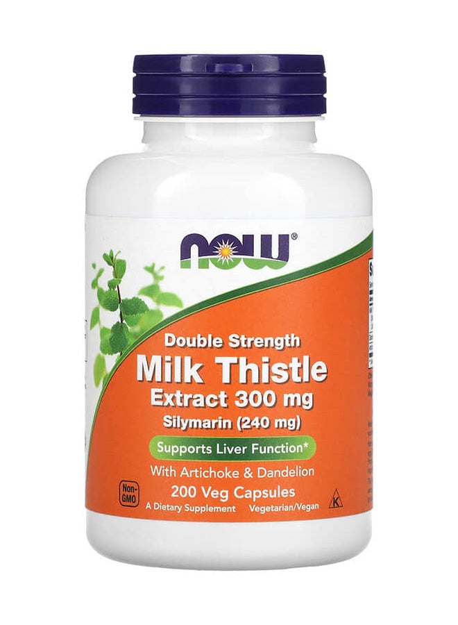 Now Foods Double Strength Silymarin Dietary Supplement 200 Veg Capsules 300 mg  - Image 1