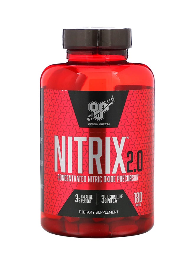 BSN - Nitrix 2.0, Concentrated Nitric Oxide Precursor, 180 Tablets - Image 1