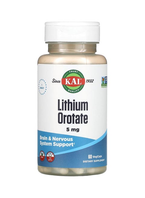 Lithium Orotate - 60 Vegetable Capsules 5 mg