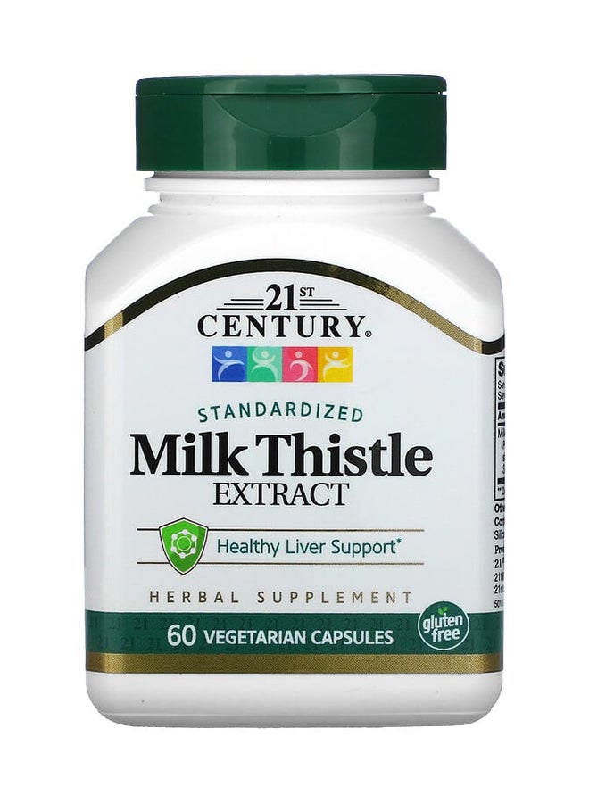 21st Century Vitamins - 21st Century, Standardized Milk Thistle Extract, 60 Vegetarian Capsules - Image 1