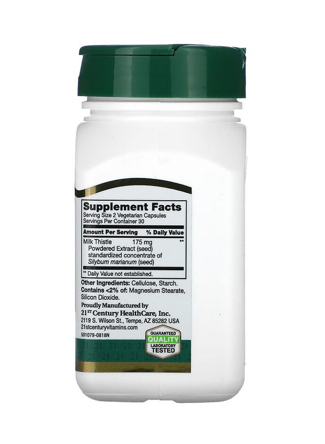 21st Century Vitamins - 21st Century, Standardized Milk Thistle Extract, 60 Vegetarian Capsules - Image 1