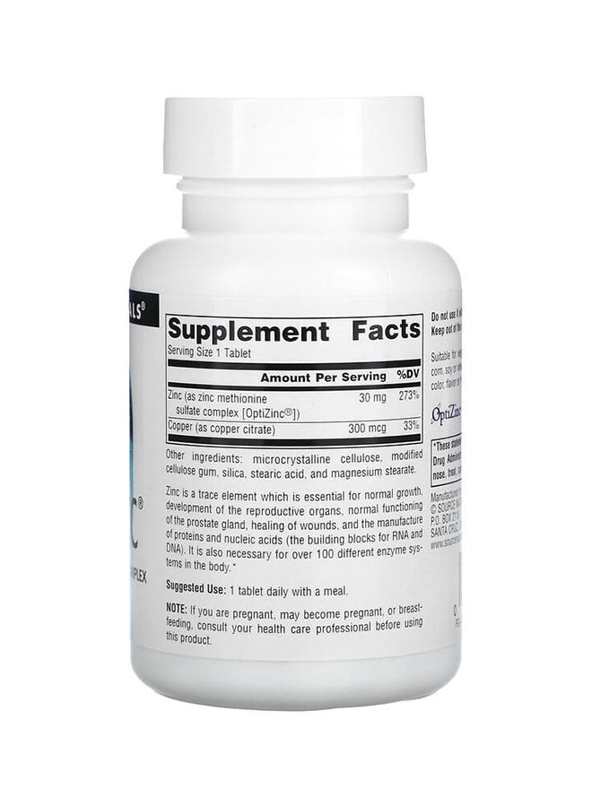 Source Naturals - Optizinc Zinc Methionine Sulfate Complex - 240 Tablets - Image 1