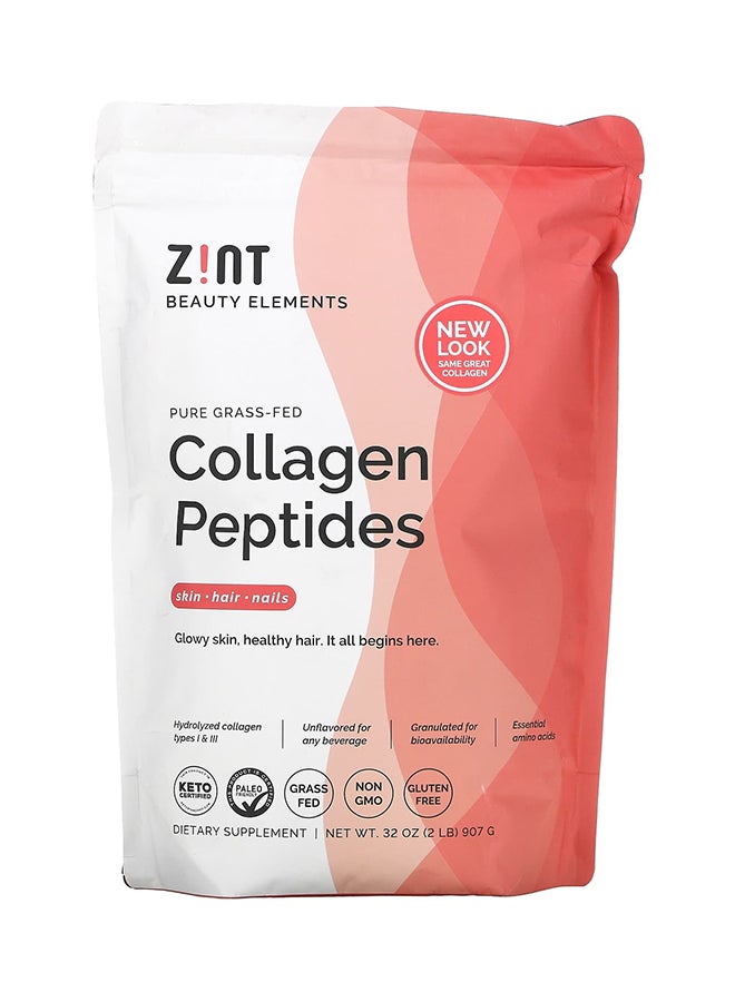 زينت قطعتان من ببتيدات الكولاجين النقية من الأبقار التي تتغذى على العشب، بدون نكهة، 32 أونصة (907 جم) - Image 1