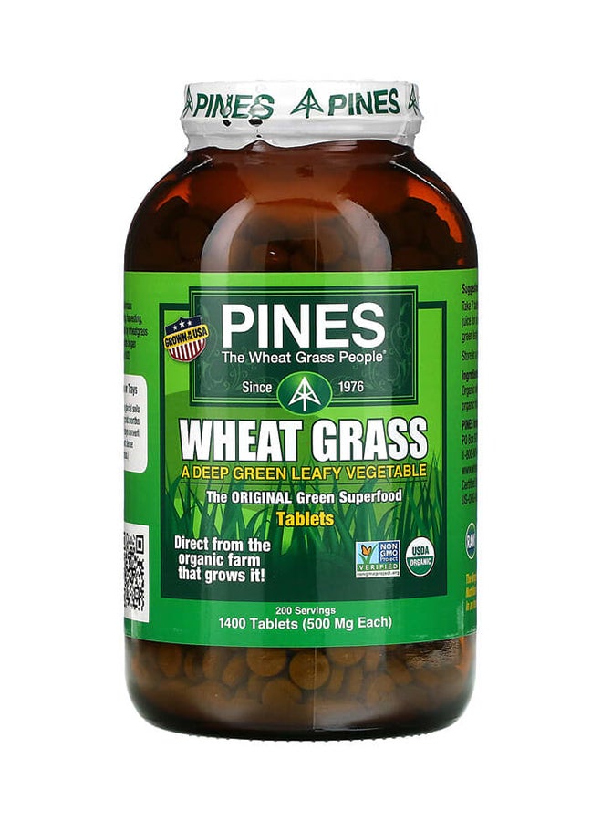 Pines Wheat Grass 500 Mg Dietary Supplement- 1400 Tablets  - Image 1