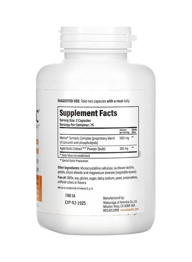 kyolic Aged Garlic Extract Supplement - 150 Capsules - Image 2