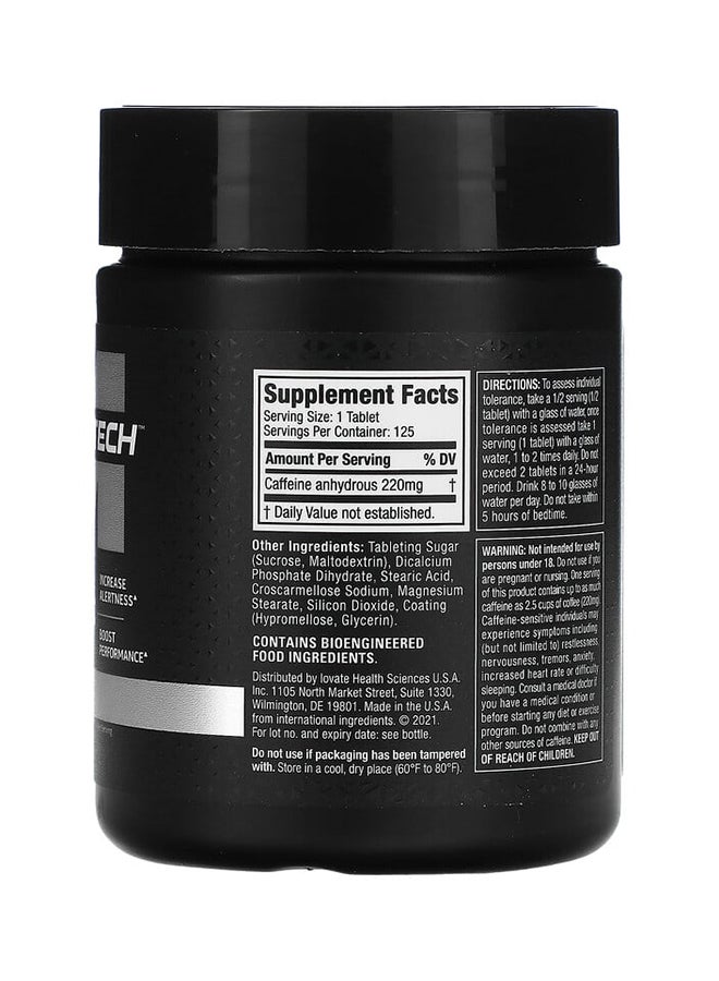 MuscleTech Platinum 100% Caffeine, 220 mg, 125 Tablets  - Image 2