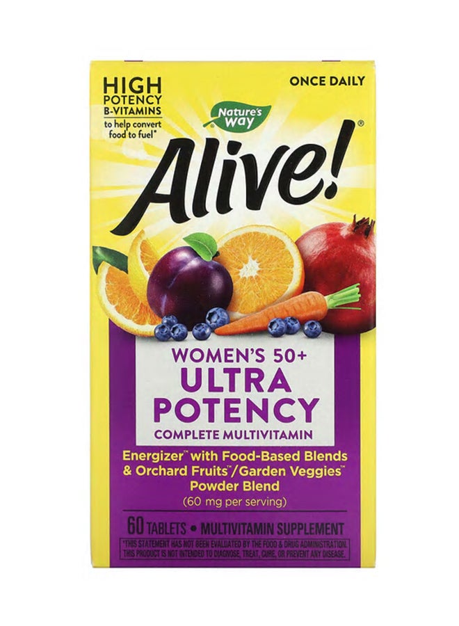 Nature's Way Alive! Once Daily Women's 50+ Multi-Vitamin Supplement - 60 Tablets - Image 1